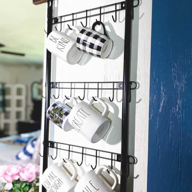 Wall Mounted Dollar Tree Mug Rack DIY Southern Crush at Home