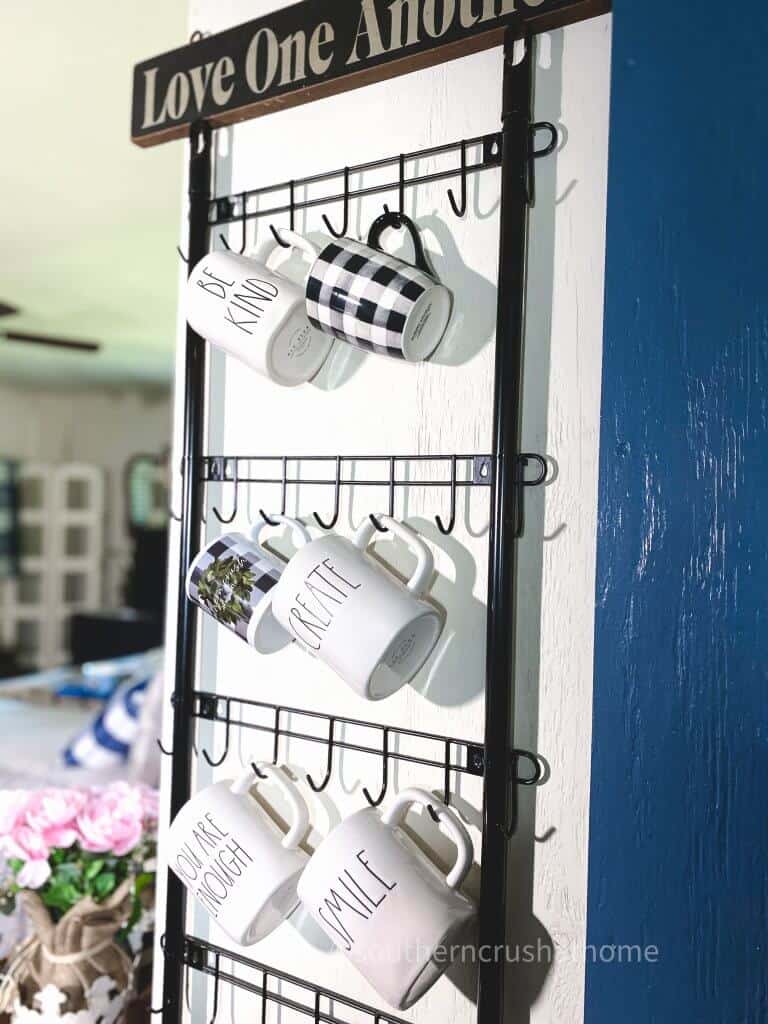 Wall Mounted Dollar Tree Mug Rack DIY