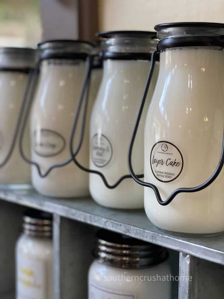 milk jar candles