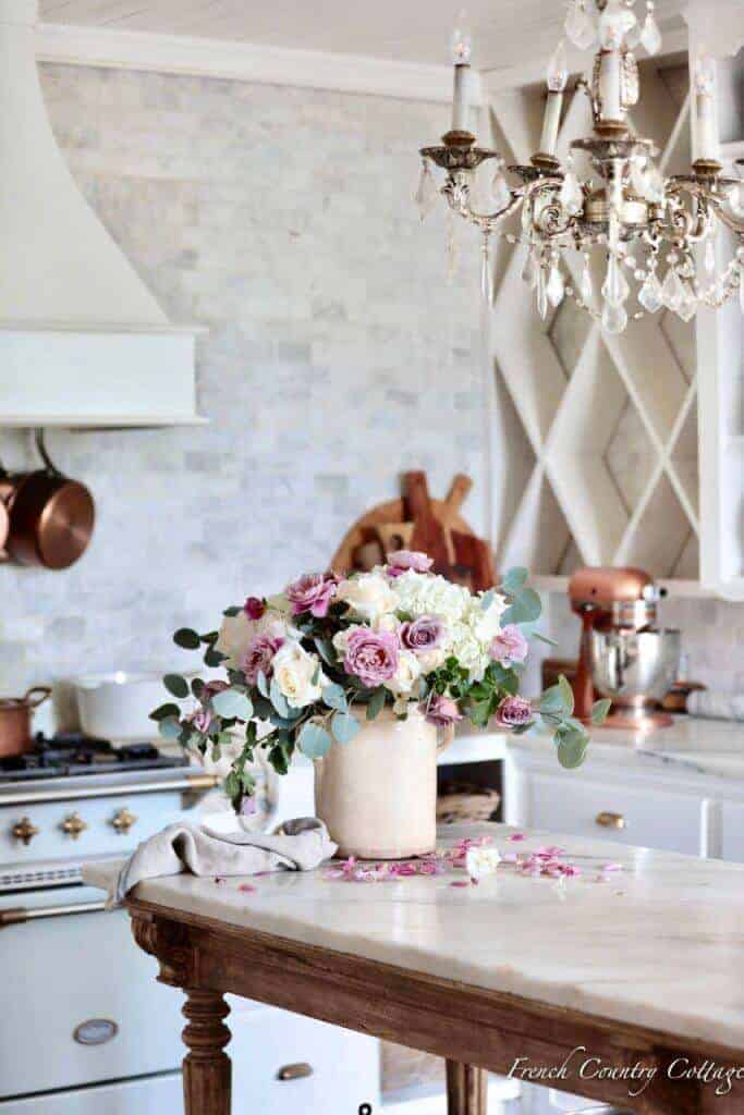 grocery store flowers in mason jar