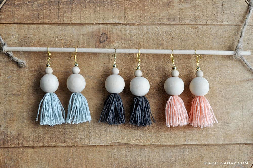 diy tassel earrings