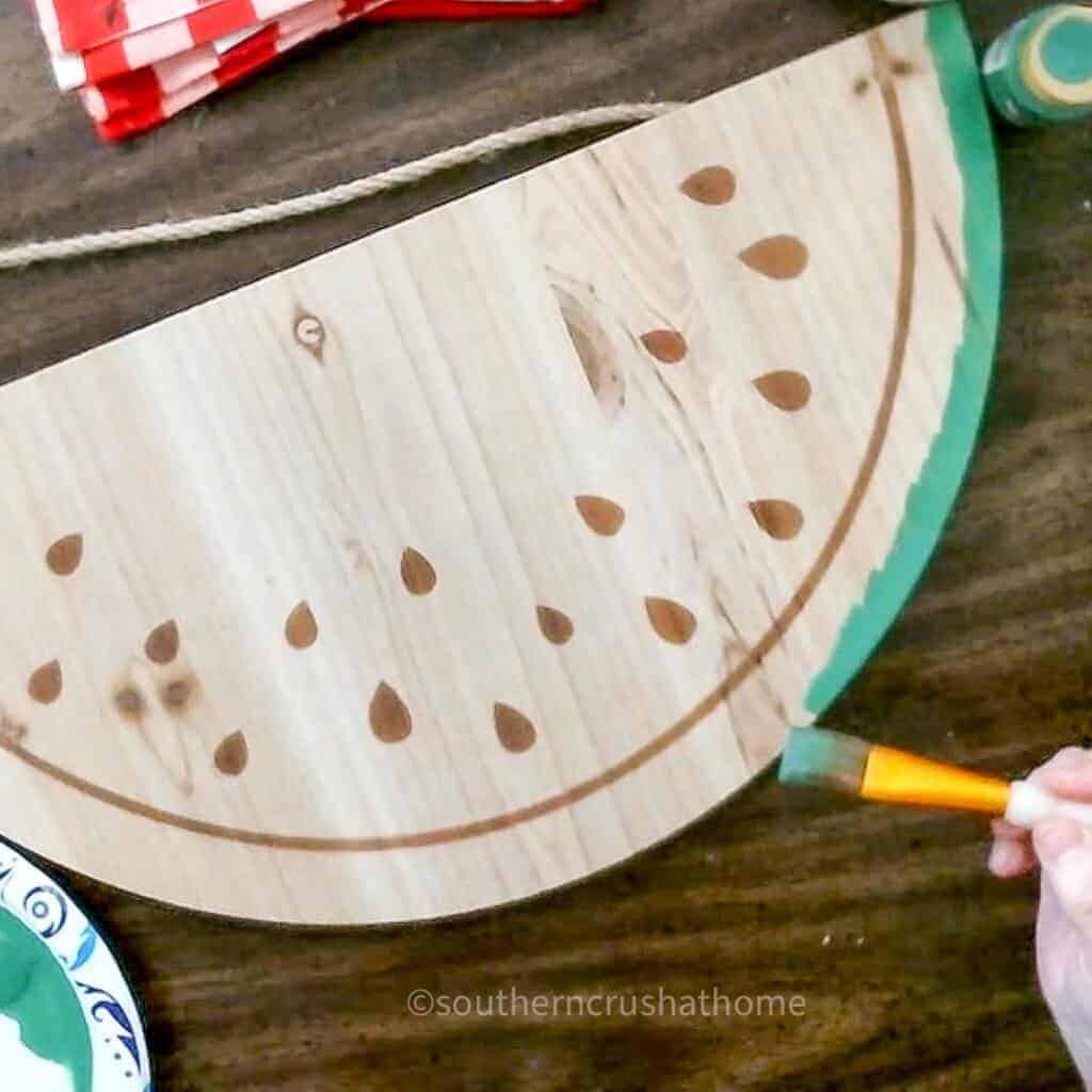 painting watermelon