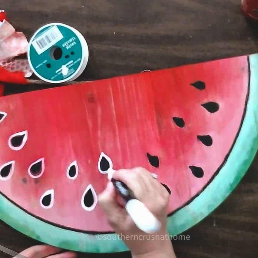 painting watermelon