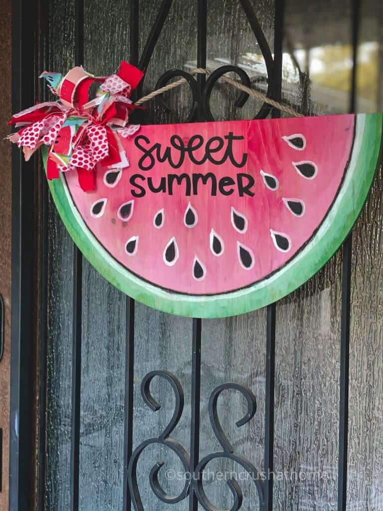 watermelon door hanger on door