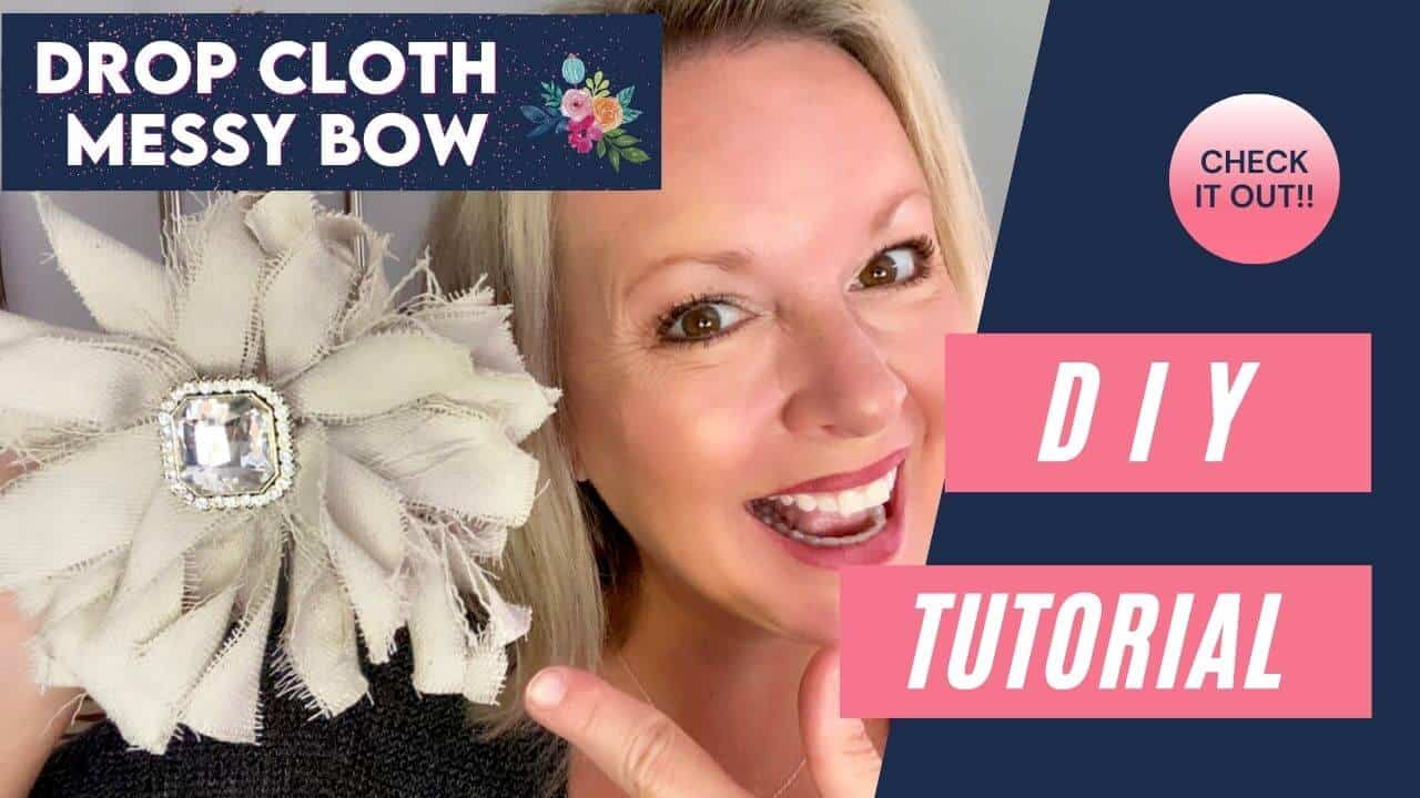 How to Make a Drop Cloth Messy Bow - Southern Crush at Home