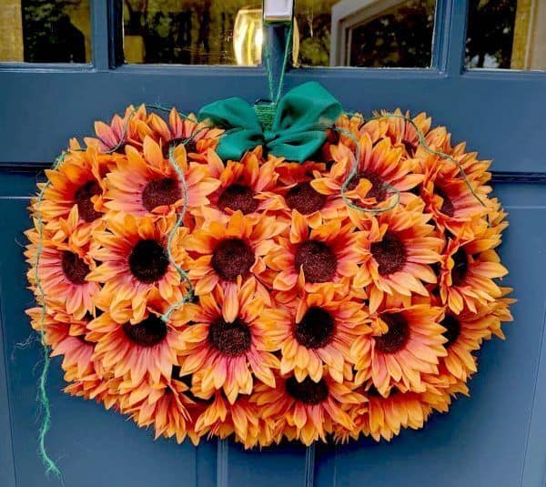 sunflower dollar tree pumpkin