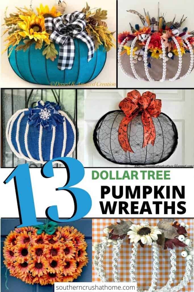 Dollar Tree Pumpkin Wreaths PIN