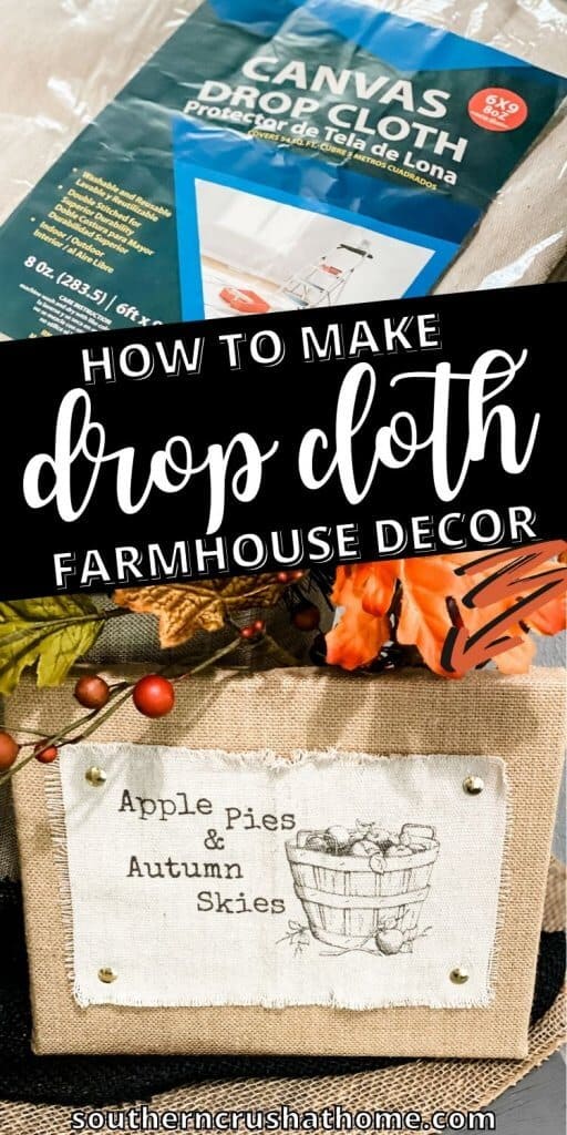 drop cloth no sew decor PIN