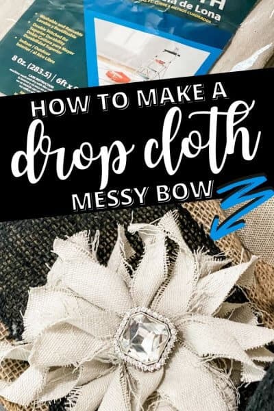drop cloth messy bow PIN