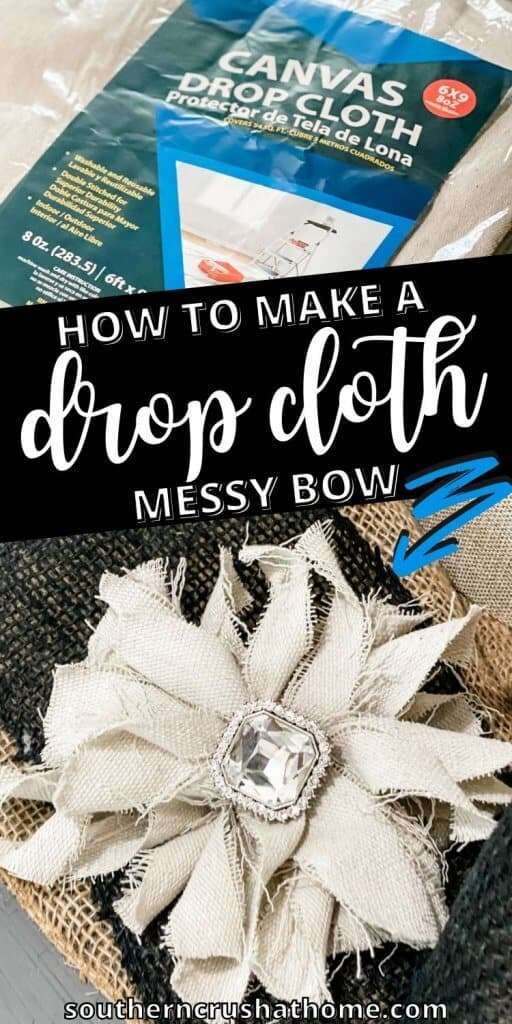 drop cloth messy bow PIN