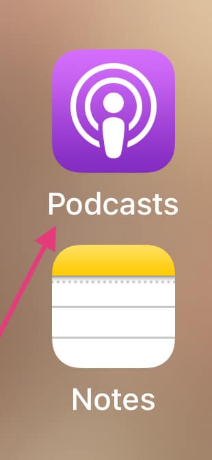 go to podcast app