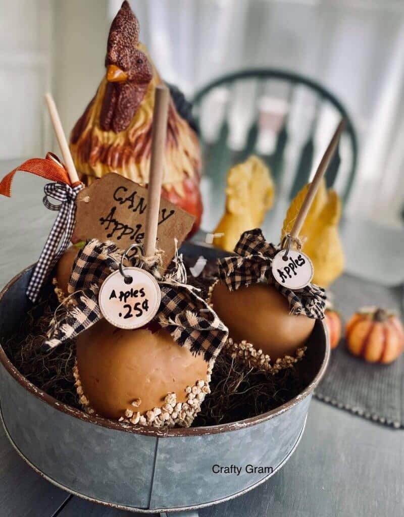 candy apples on counter