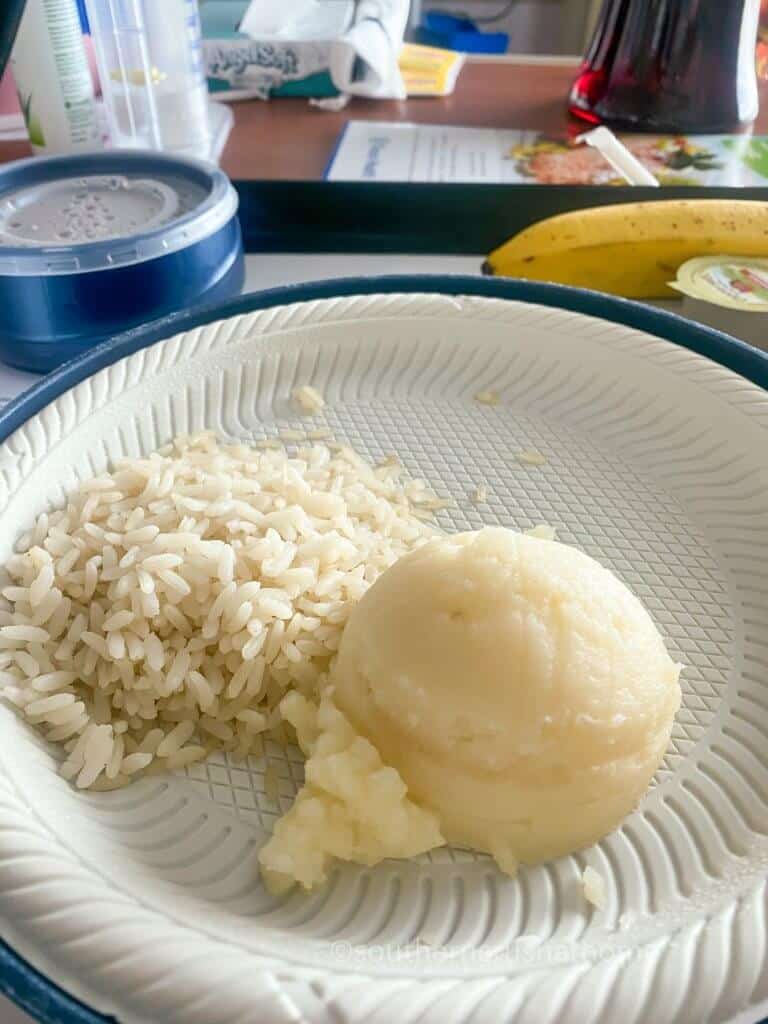 hospital mashed potatoes and rice