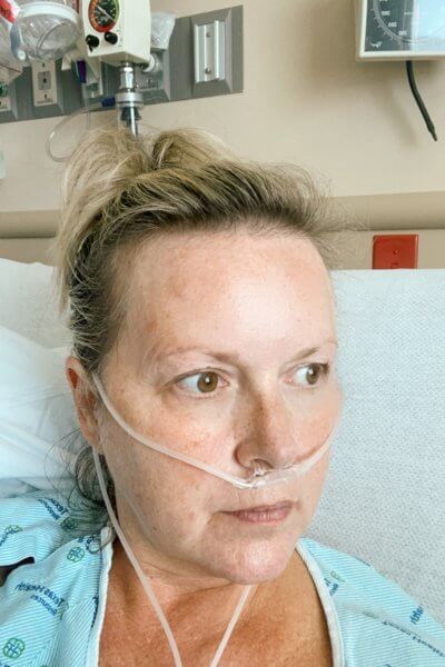 melanie ferguson in the hospital with CoVid 19