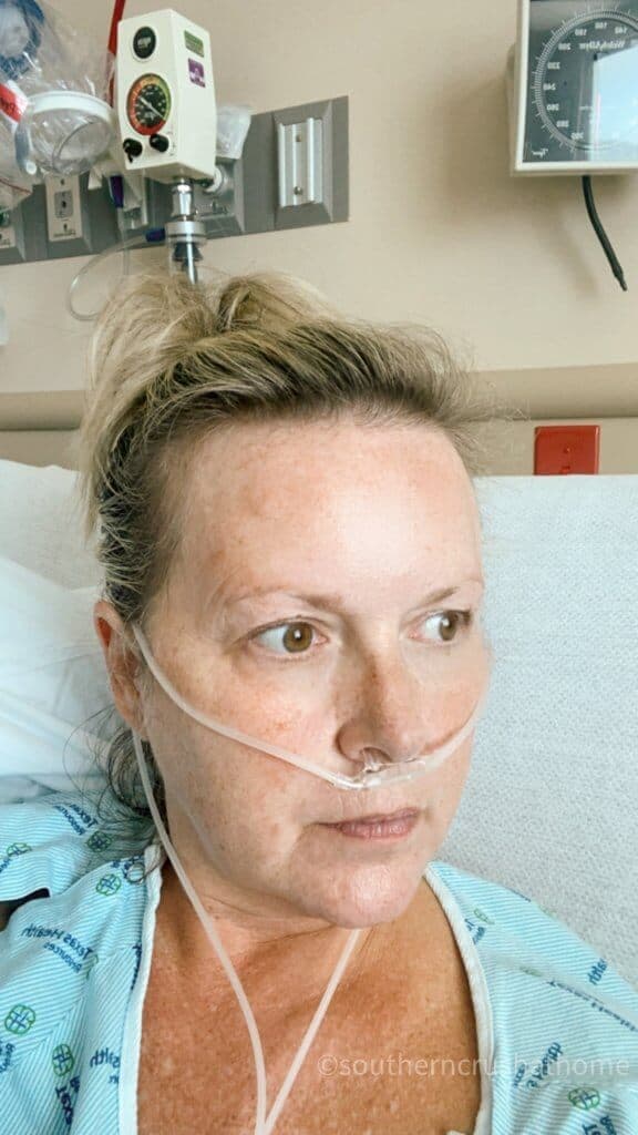 melanie ferguson in the hospital with CoVid 19