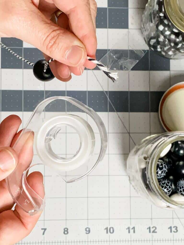 stringing beads for garland