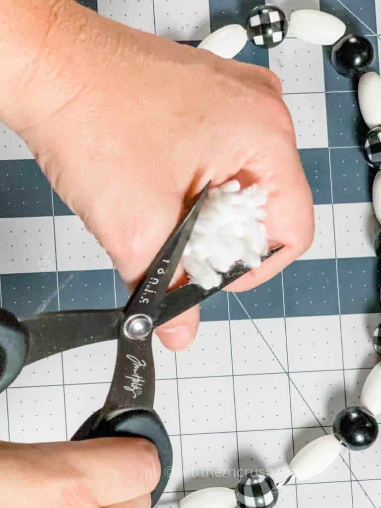 cutting mop head for tassel