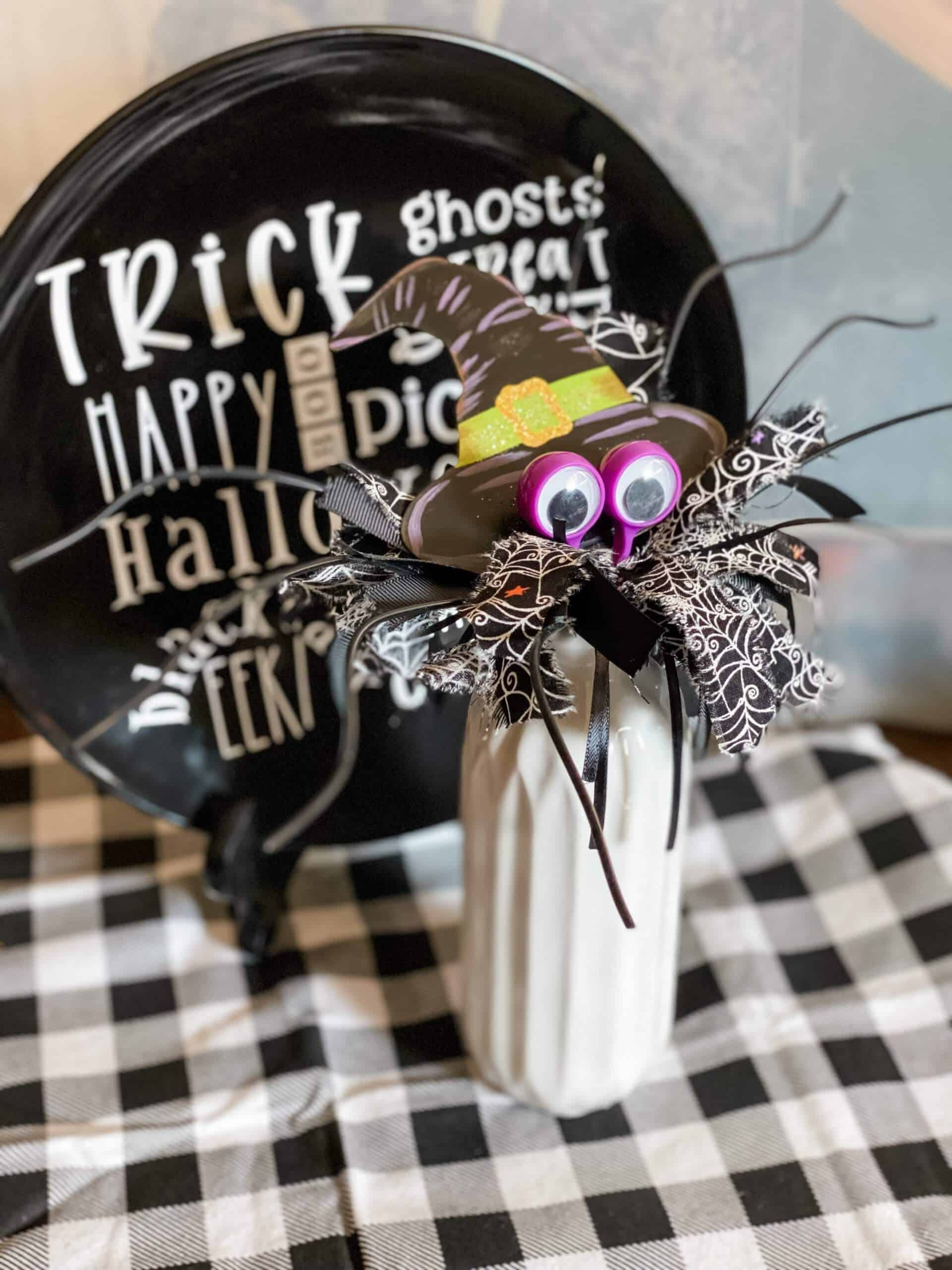 Dollar Tree Whisk Spider (featuring a Spider Messy Bow)