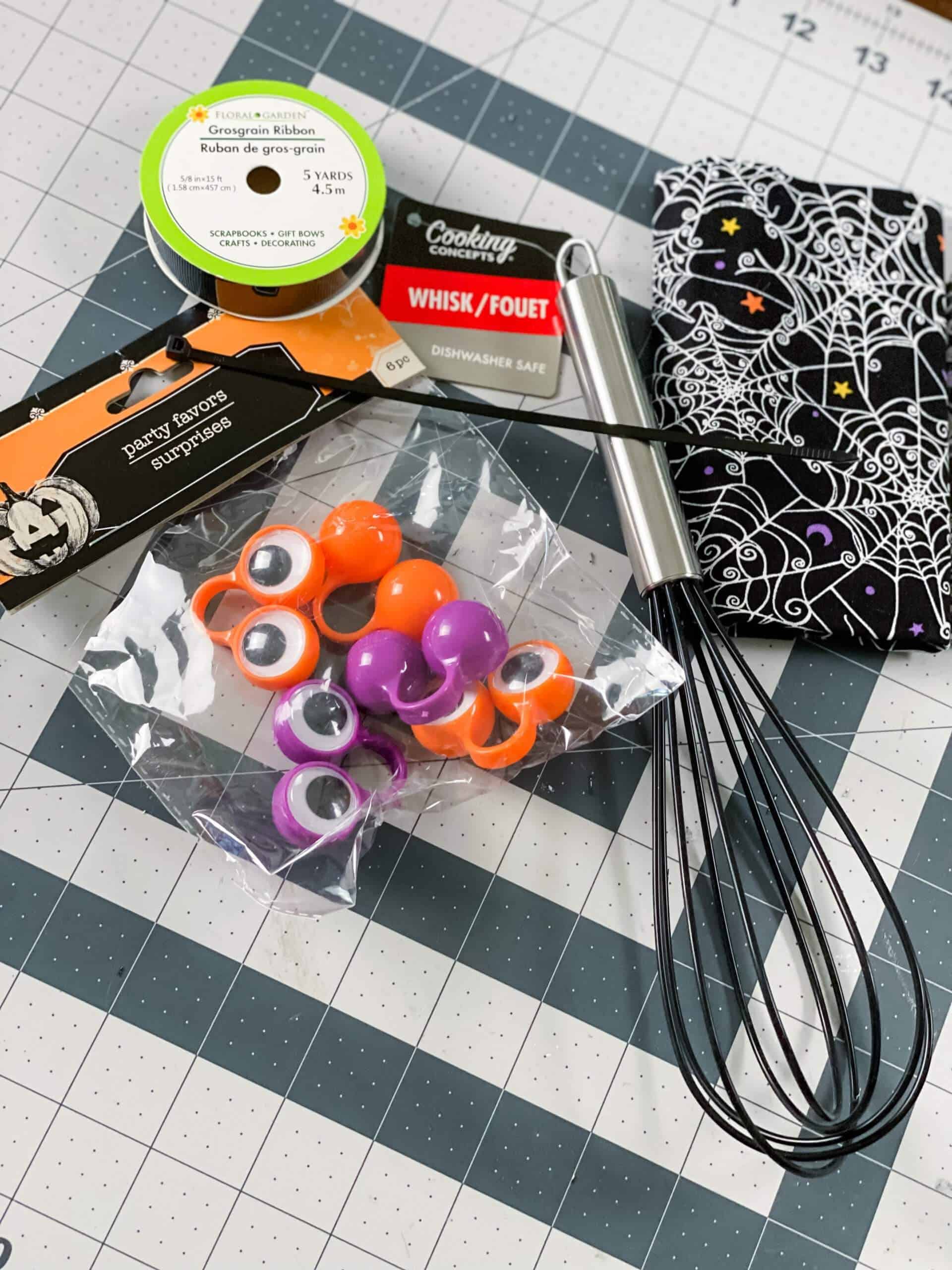 Dollar Tree Whisk Spider (featuring a Spider Messy Bow)