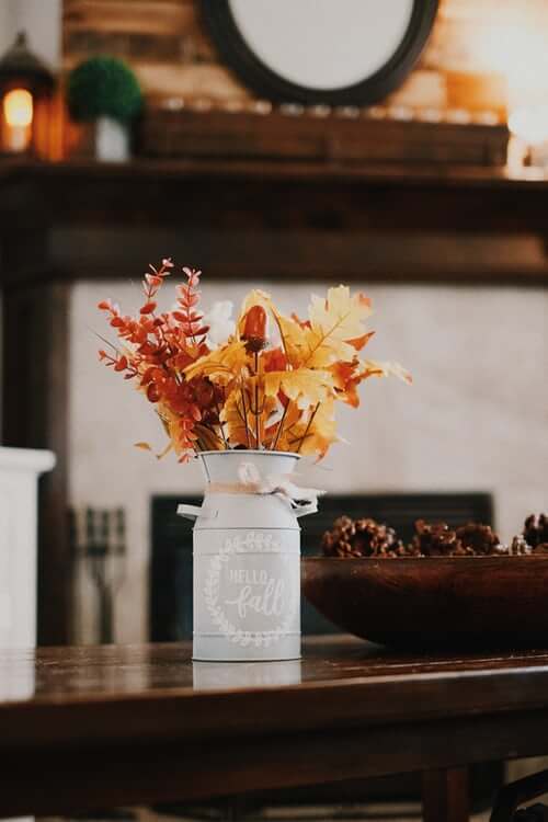 fall decor in the kitchen