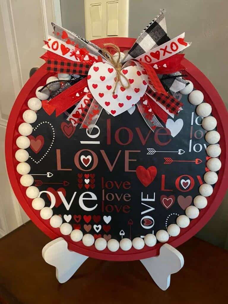 Love Valentines Pizza Pan Decor