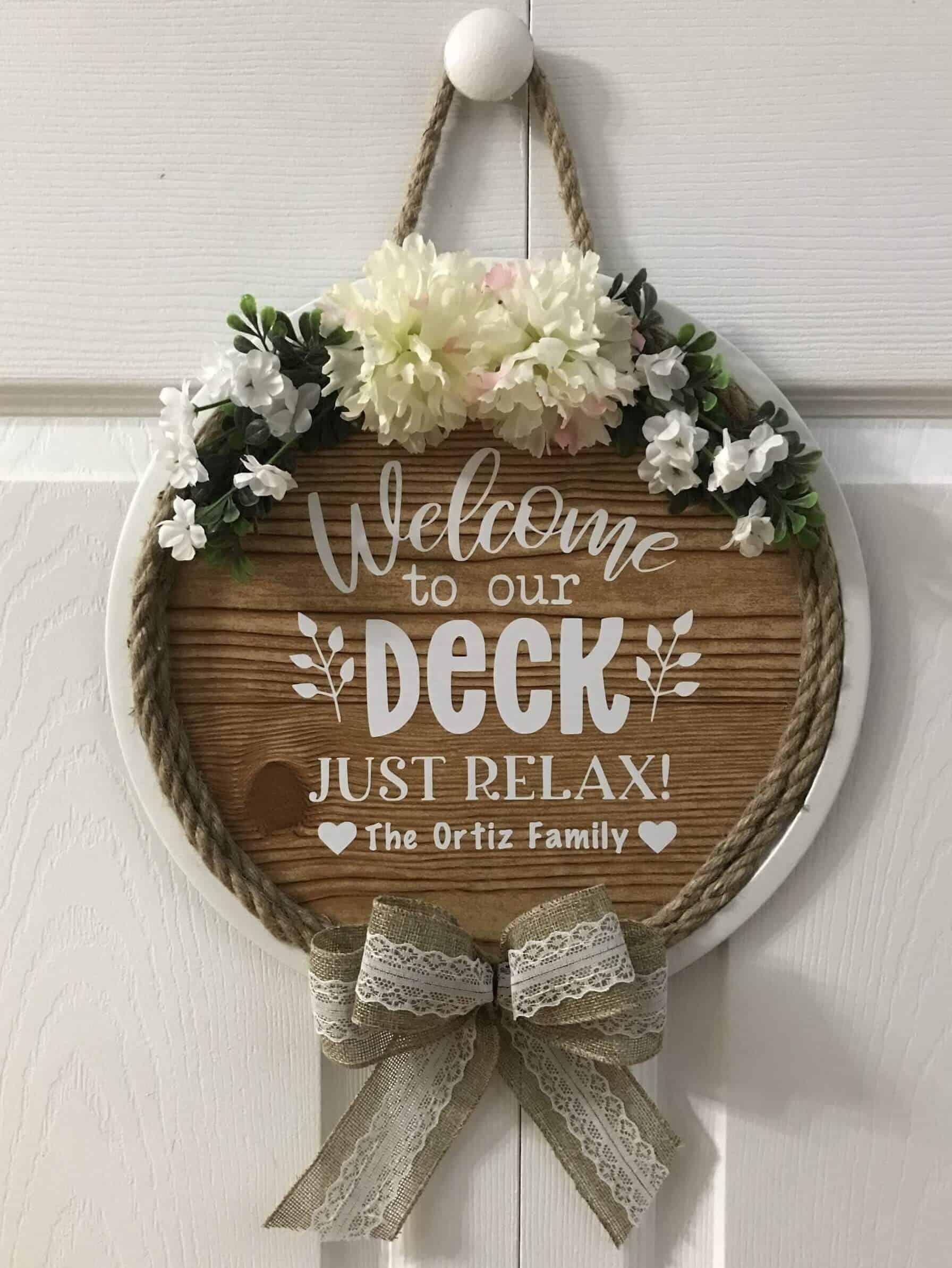 Deck sign pizza pan