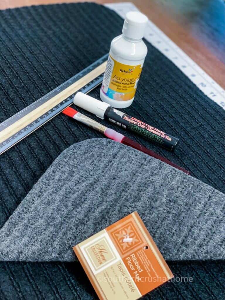 dollar tree door mat supplies