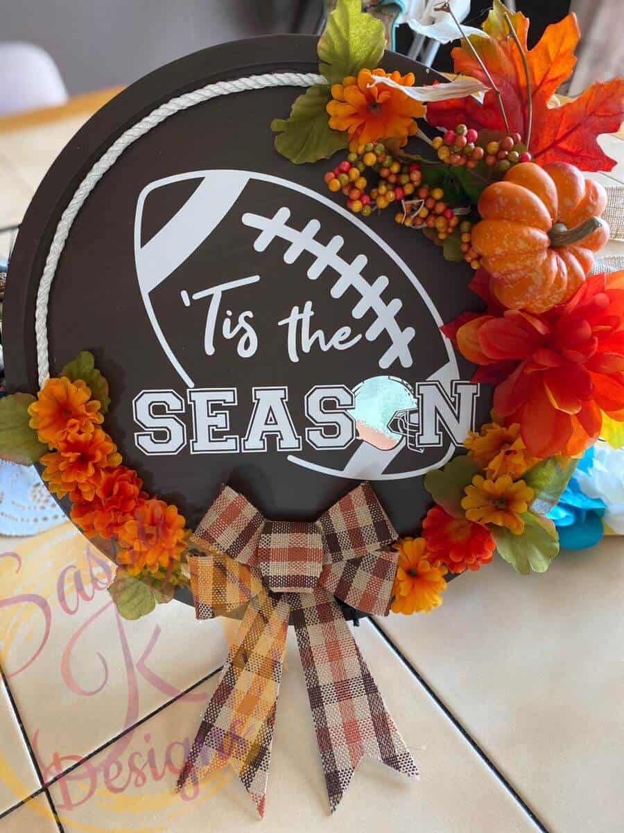 football pizza pan decor