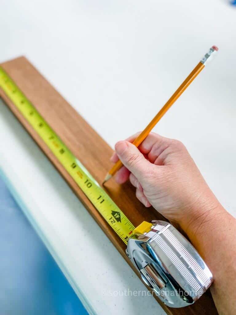 measuring wood for vases