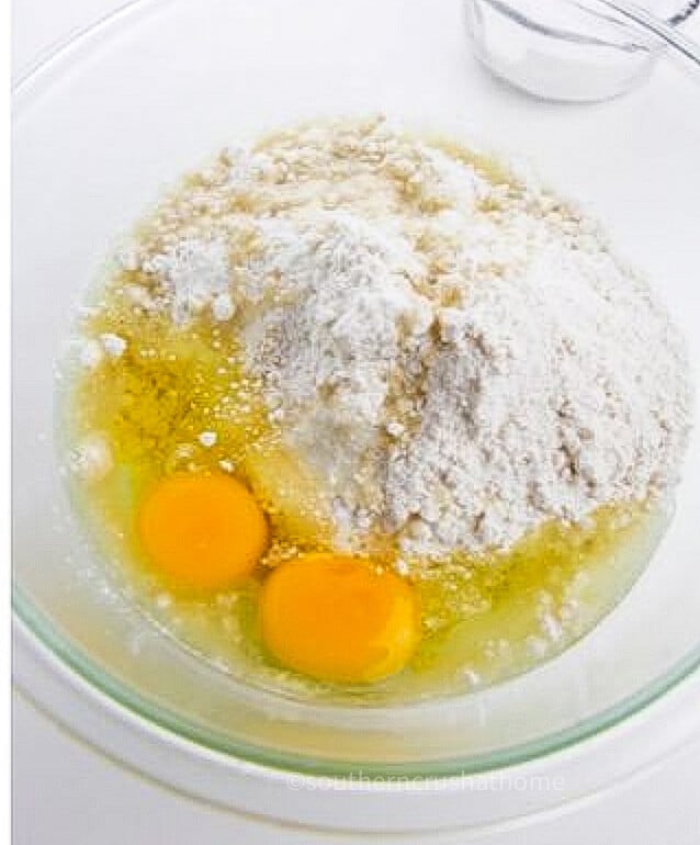 eggs and flour for sugar cookies