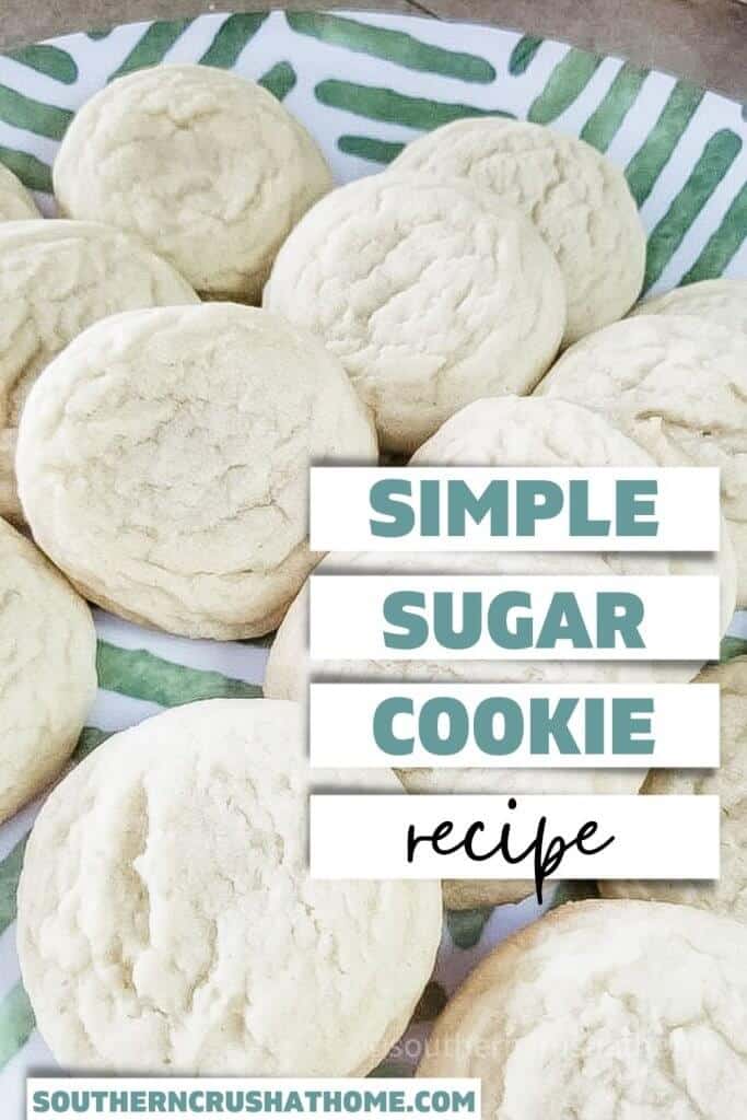 sugar cookie recipe pin image with text