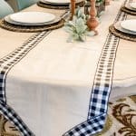 diy table runner styled on table