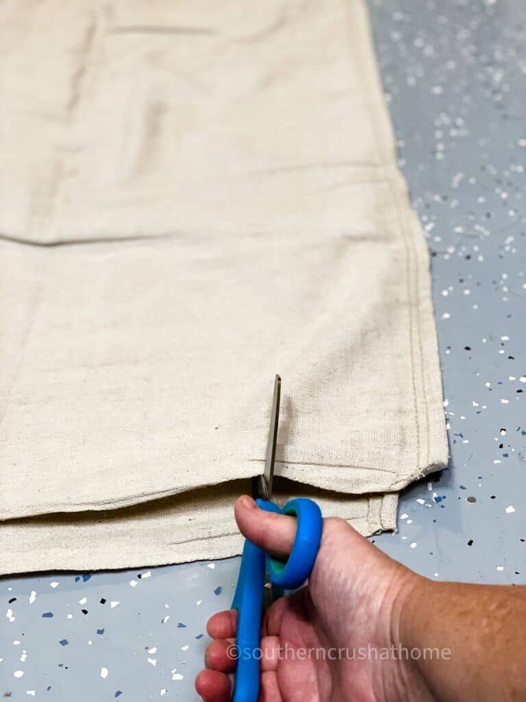 cutting drop cloth