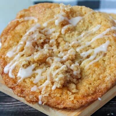 close up of coffee cake cookies