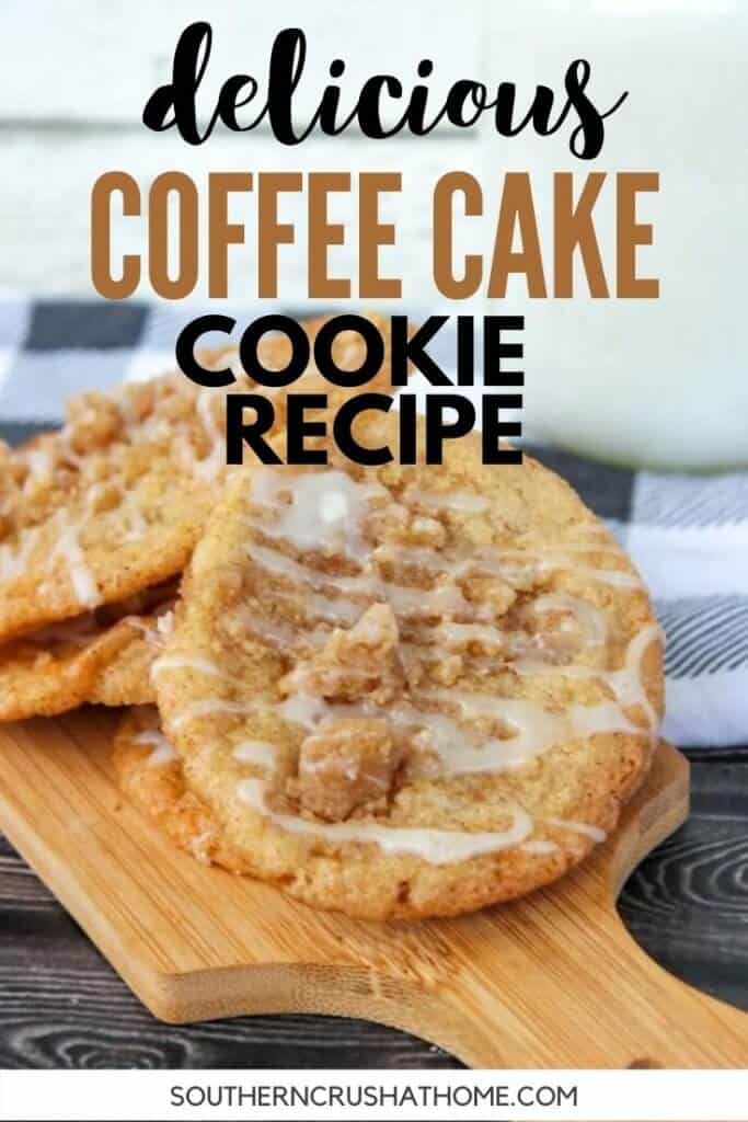 coffee cake cookie recipe pin with text