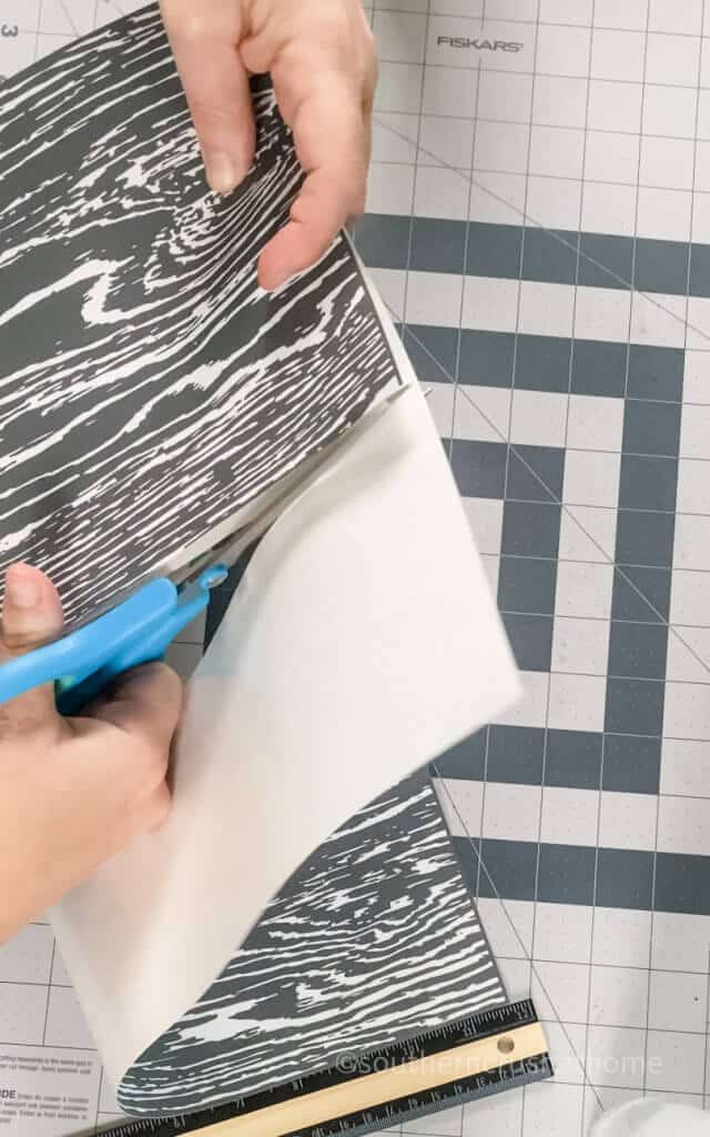 cutting birch paper