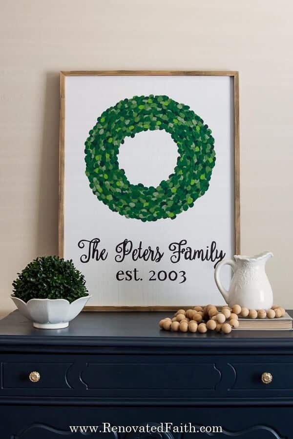 fingerprint wall art for Christmas