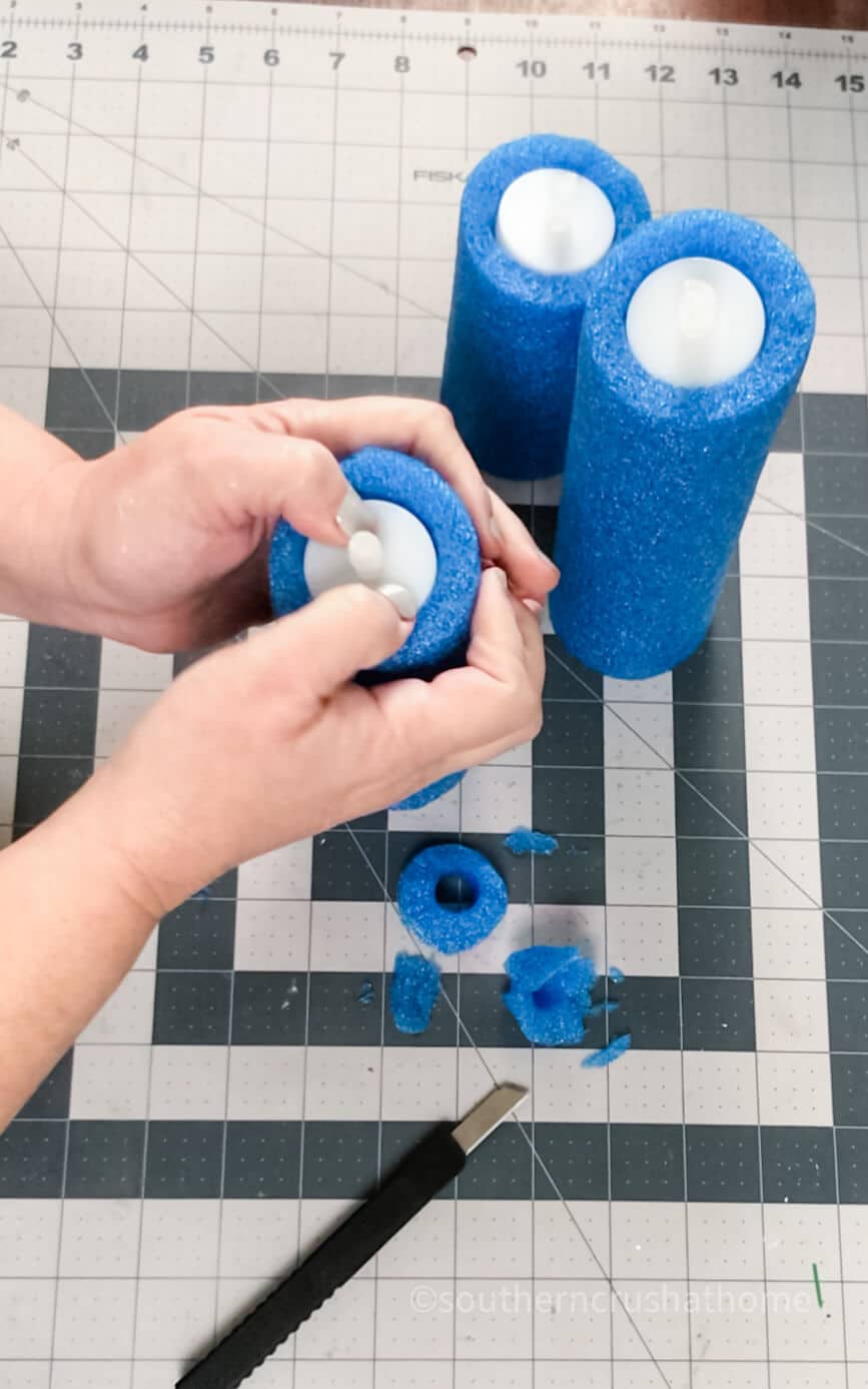 How to Make a Pool Noodle Christmas Candle Southern Crush at Home