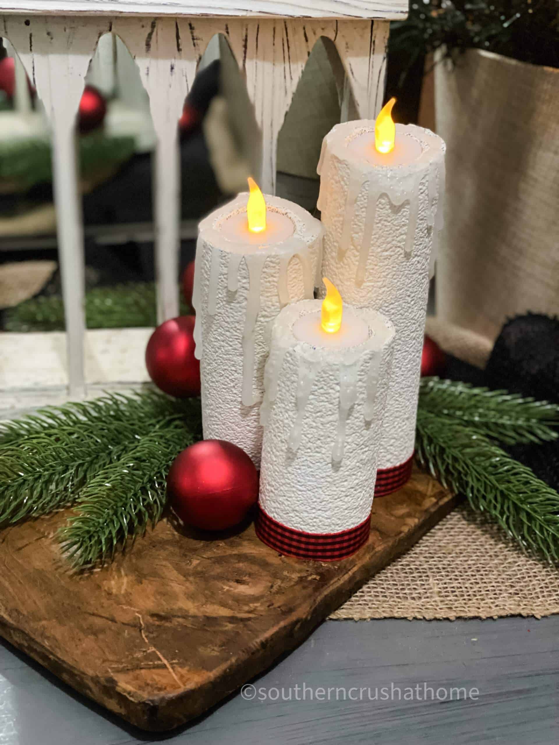 How to Make a Pool Noodle Christmas Candle Southern Crush at Home