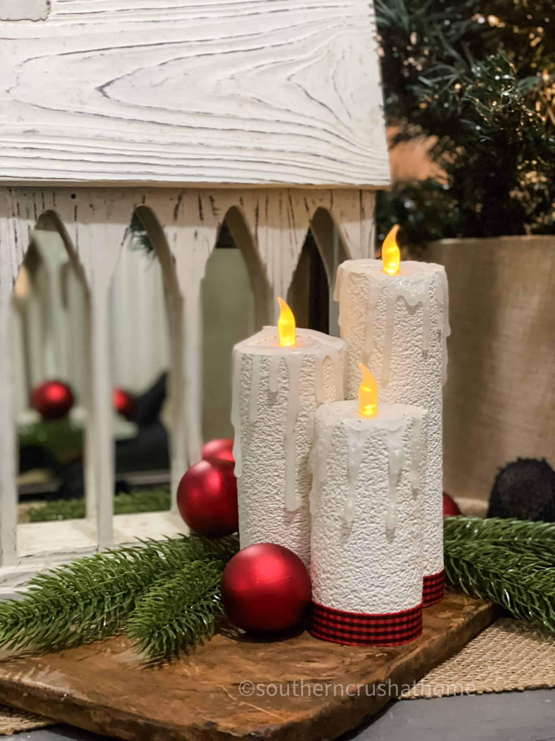 How to Make a Pool Noodle Christmas Candle Southern Crush at Home