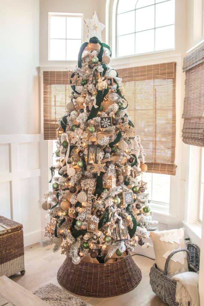 flocked Christmas tree