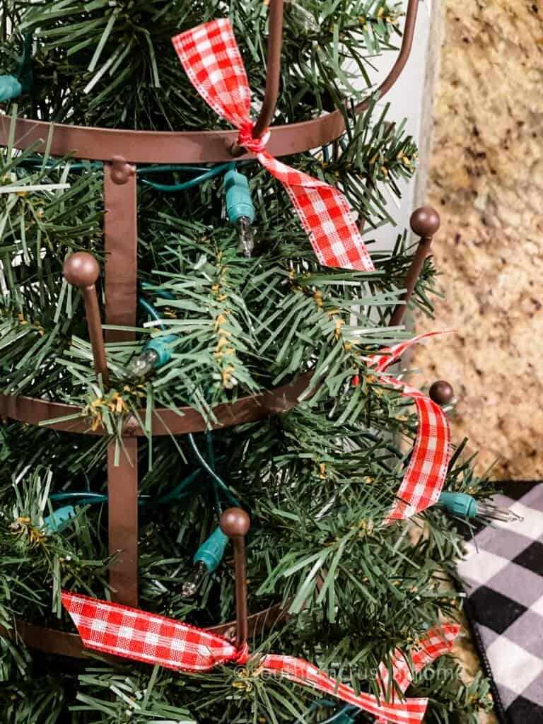 christmas tree over mug tree