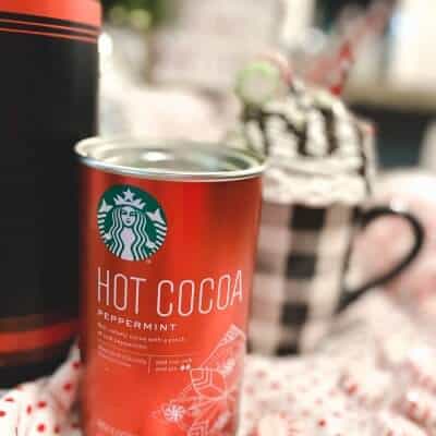 starbucks peppermint hot cocoa container