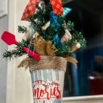 kitchen christmas tree in kitchen