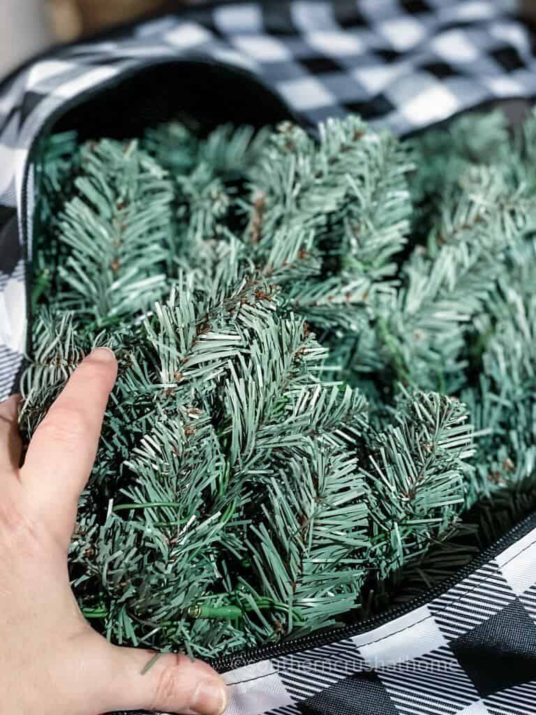 christmas tree inside bag