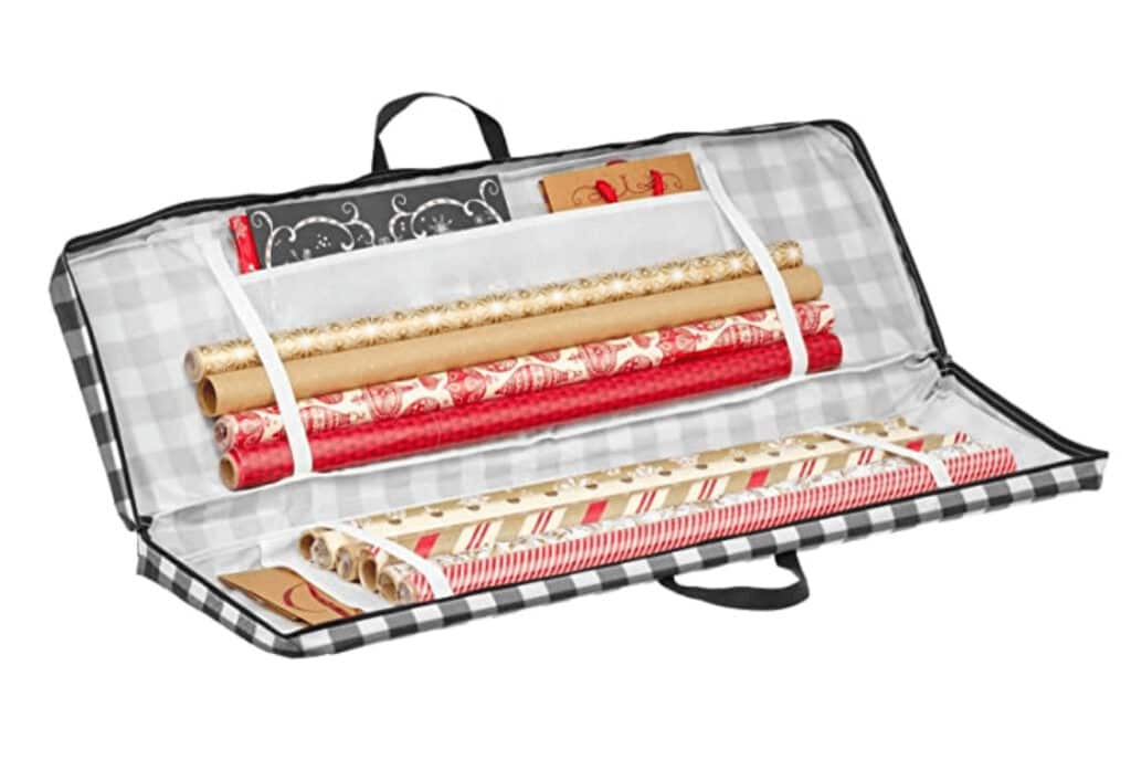 Buffalo Check Gift Wrapping Organizer