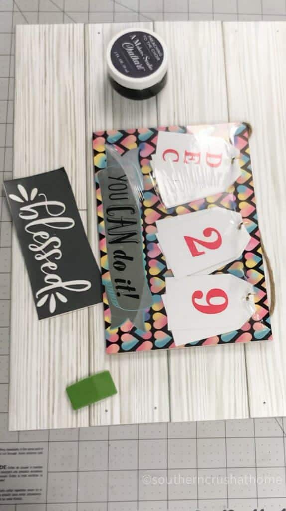 supplies for $2 dollar tree farmhouse calendar