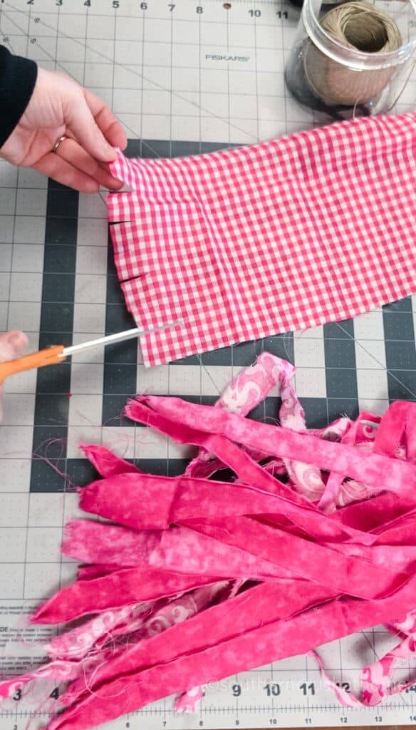 cutting fabric for tassels