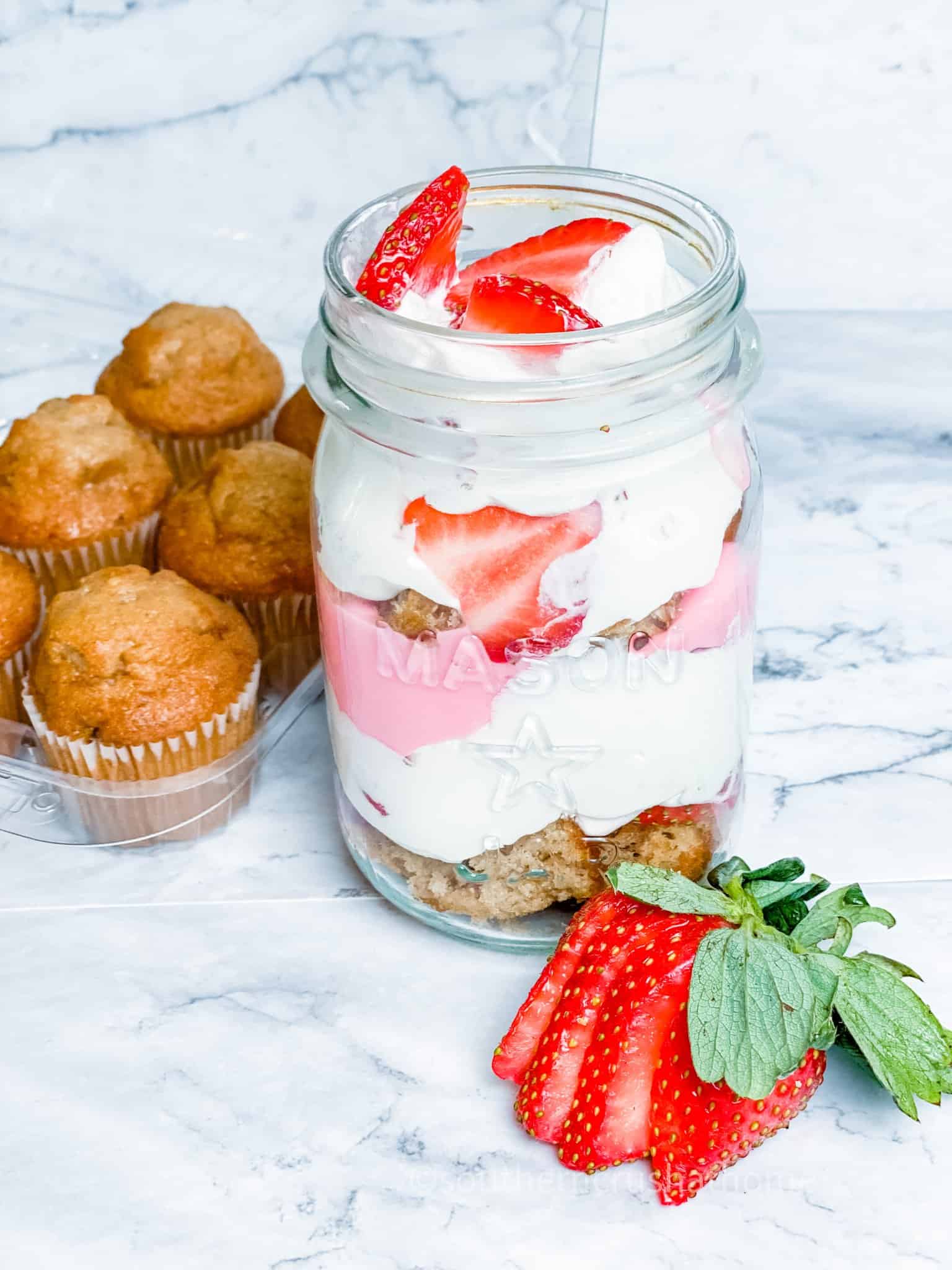 Easy Strawberry Shortcake Trifle in a Mason Jar Southern Crush at Home