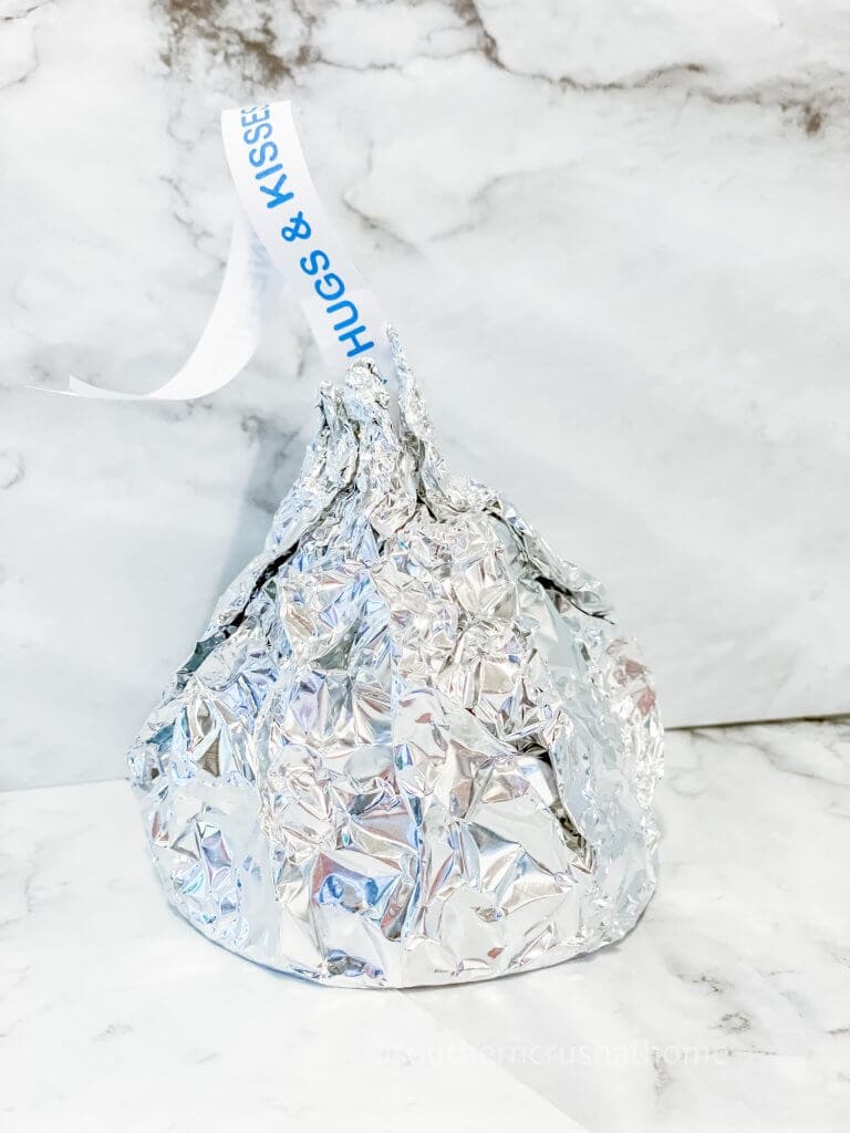 close up of giant hershey kiss